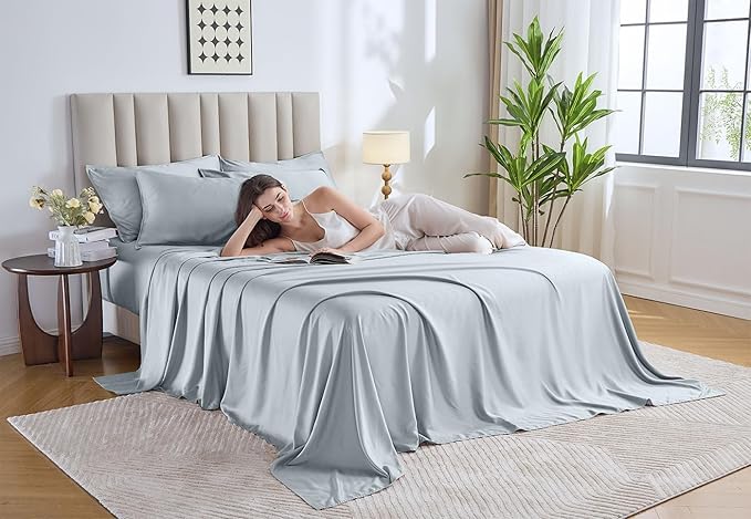 Bamboo Cooling Bed Sheet Set - California King - 4 Piece