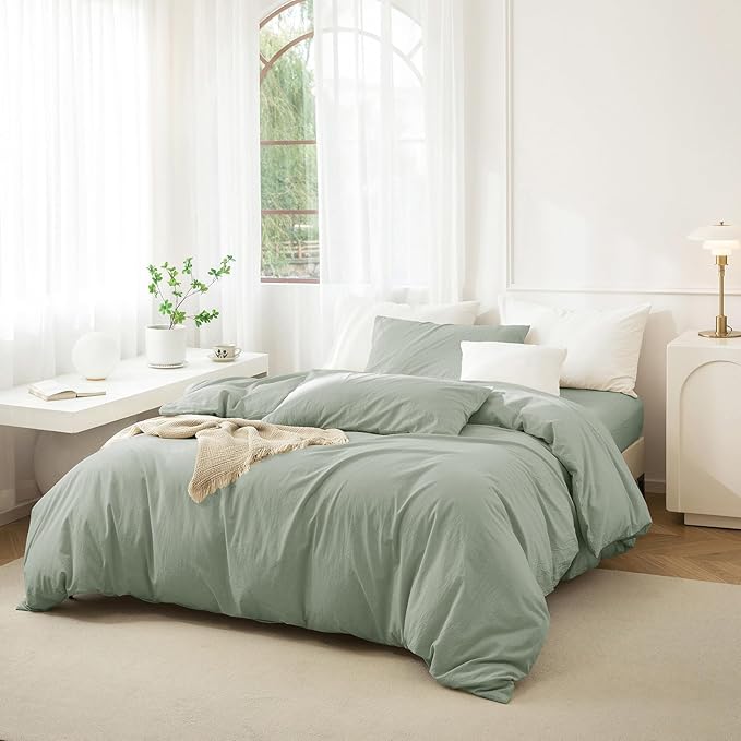 Linen Duvet Cover Set - King - 104 x 90 in - 3 Piece