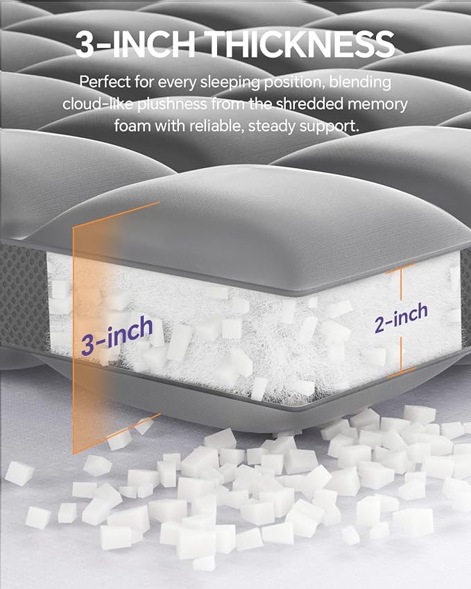Memory Foam Mattress Topper - King