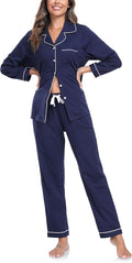Women's 100% Cotton Pajama Set - Long Sleeve - 2 Piece