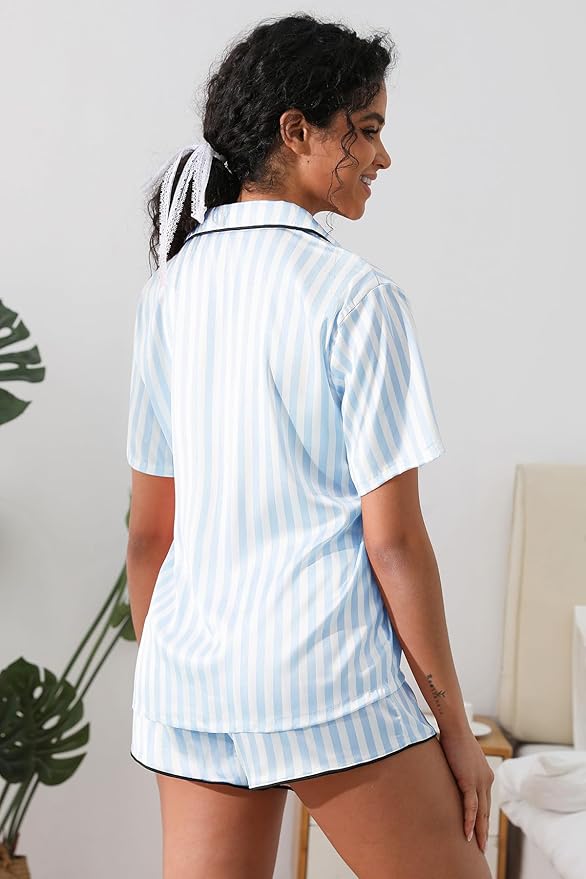Women's Shorts Pajama Set - Short Sleeve - 2 Piece