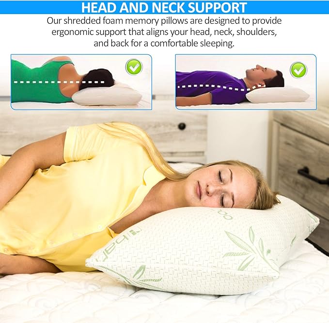 Bamboo Cooling Bed Pillow - King - 2 Pack