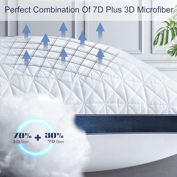 Down Alternative Cooling Bed Pillow - Standard - 4 Pack
