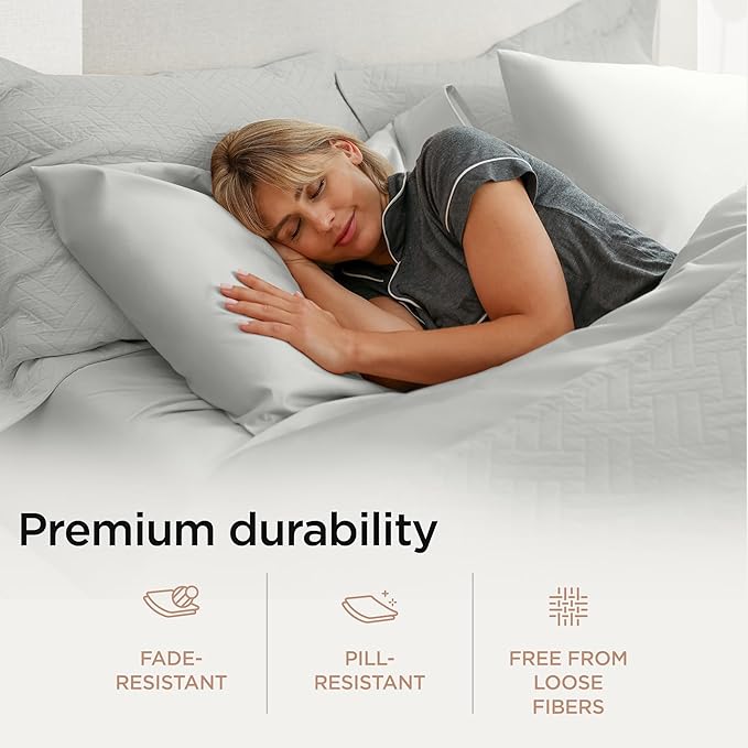 100% Cotton Bed Sheet Set - Queen - 4 Piece