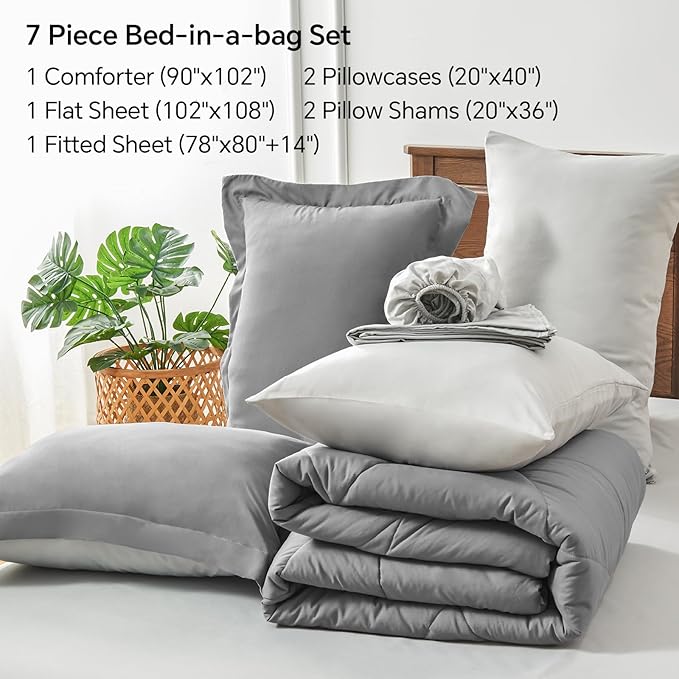 Microfiber Comforter Set - King - 7 Piece