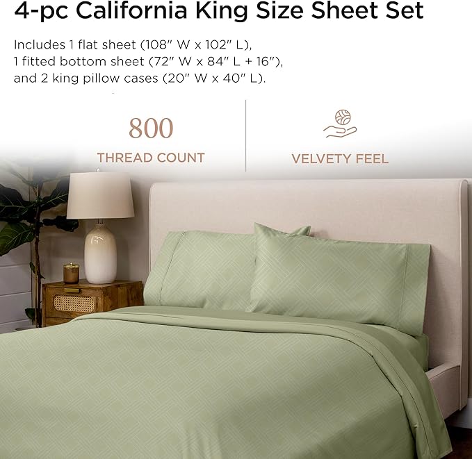 Bed Sheet Set - California King - 4 Piece