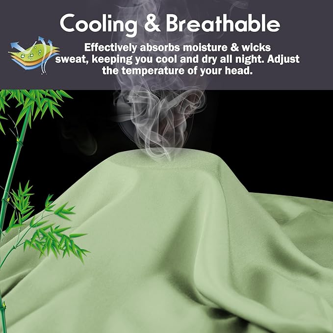 Bamboo Cooling Pillowcase Set - King - 2 Pack