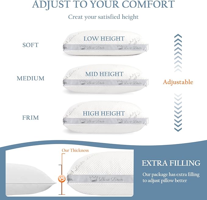 Memory Foam Bed Pillow - King