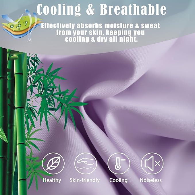 Bamboo Cooling Pillowcase Set - King - 20 x 40 in - 2 Pack - 2 Piece
