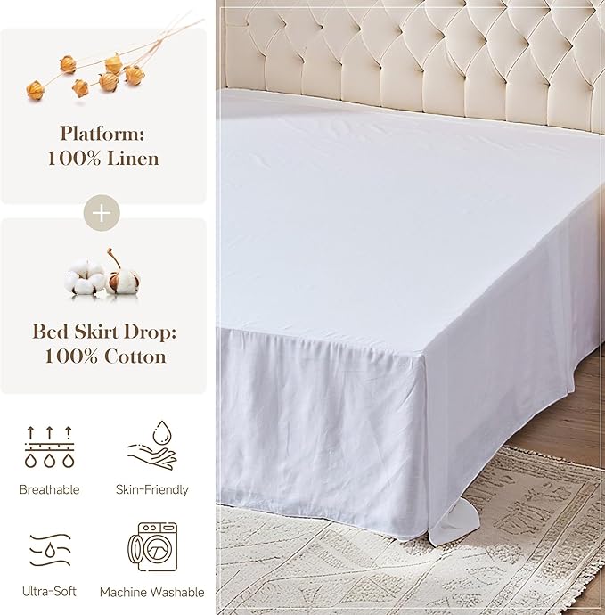 Linen Bed Skirt - King