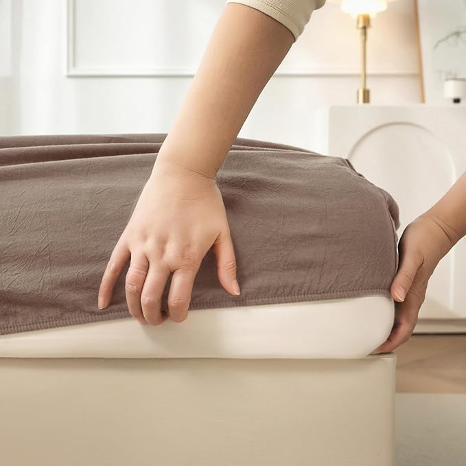 Linen Bed Sheet Set - Full - 3 Piece