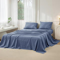 Linen Bed Sheet Set - Queen - 4 Piece