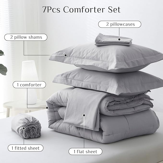 Down Alternative Comforter Set - Queen - 7 Piece