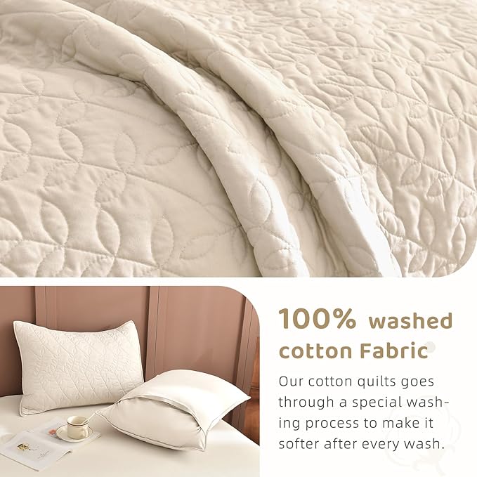 100% Cotton Bedding Set - Queen - 3 Piece