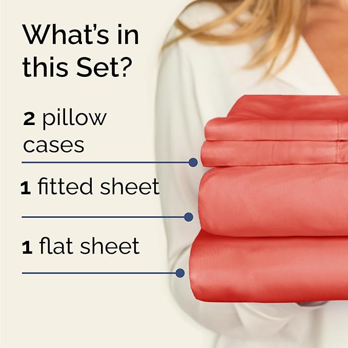 Cooling Bed Sheet Set - Twin - 16 in Deep Pocket - 4 Piece