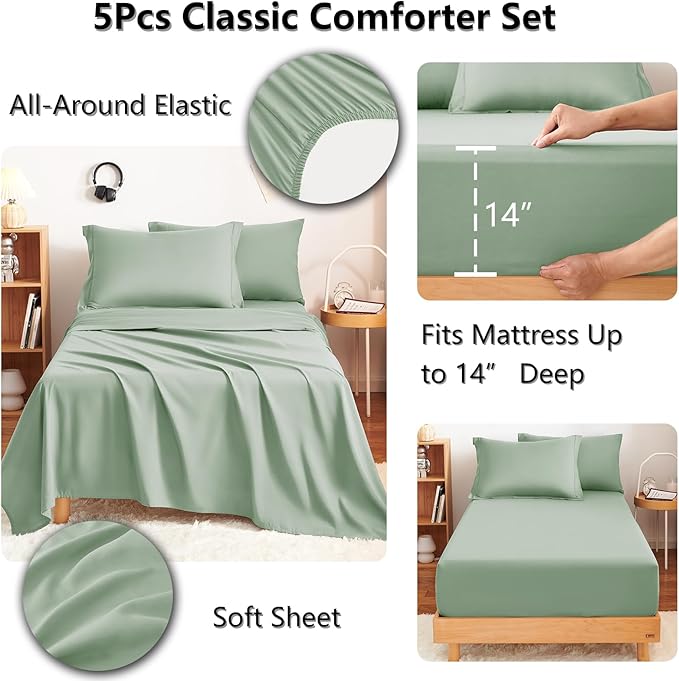 Down Alternative Comforter Set - Twin - 5 Piece