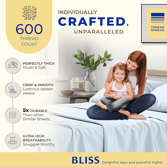 Cooling Bed Sheet Set - Split King - 16 in Deep Pocket - 5 Piece