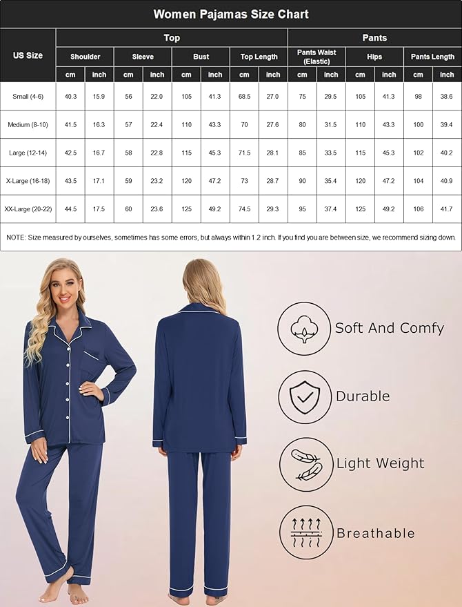 Women's Pajama Set - Long Sleeve - 2 Piece