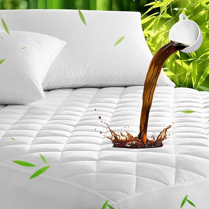 Bamboo Waterproof Mattress Pad - Full