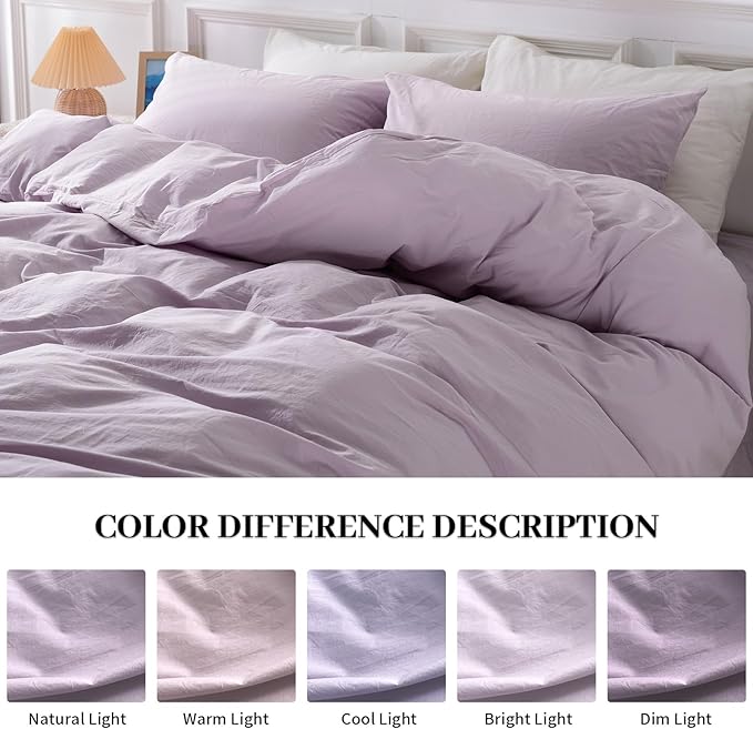 Linen Duvet Cover Set - Queen - 3 Piece