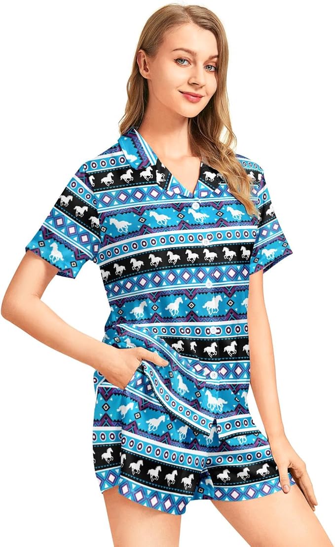 Women's Pajama Set - Short Sleeve - 2 Piece