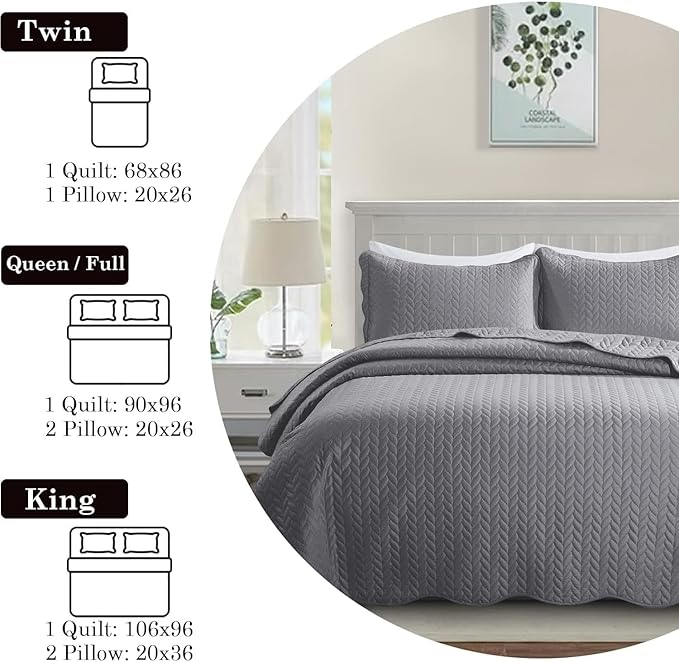 Microfiber Quilt Set - California King - 8 Pack