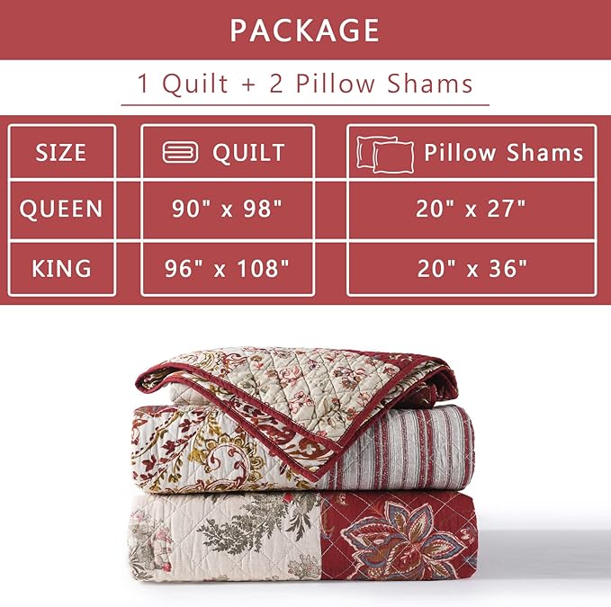 Quilt Set - Queen - 3 Piece