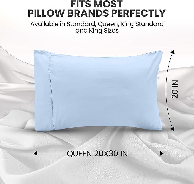 Microfiber Pillowcase Set - Queen - 20 x 30 in - 2 Pack