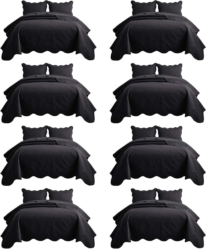 Microfiber Quilt Set - King - 8 Pack