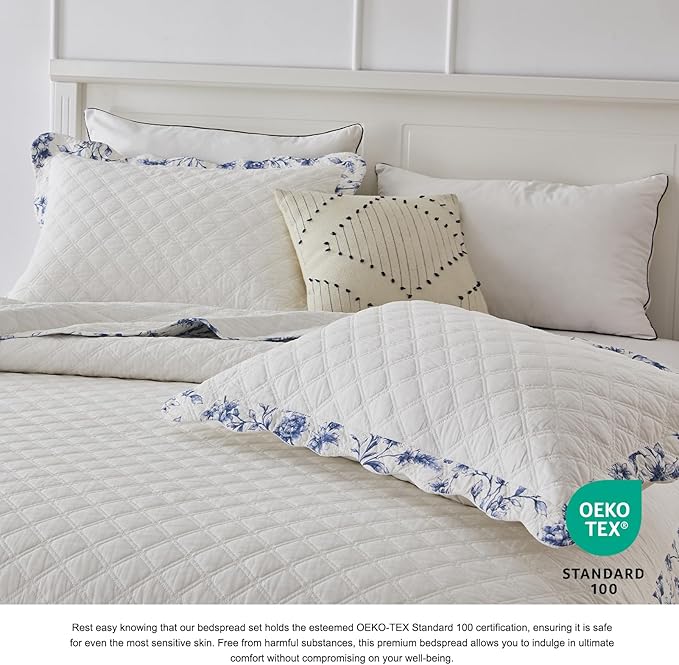 100% Cotton Bedding Set - Queen - 3 Piece