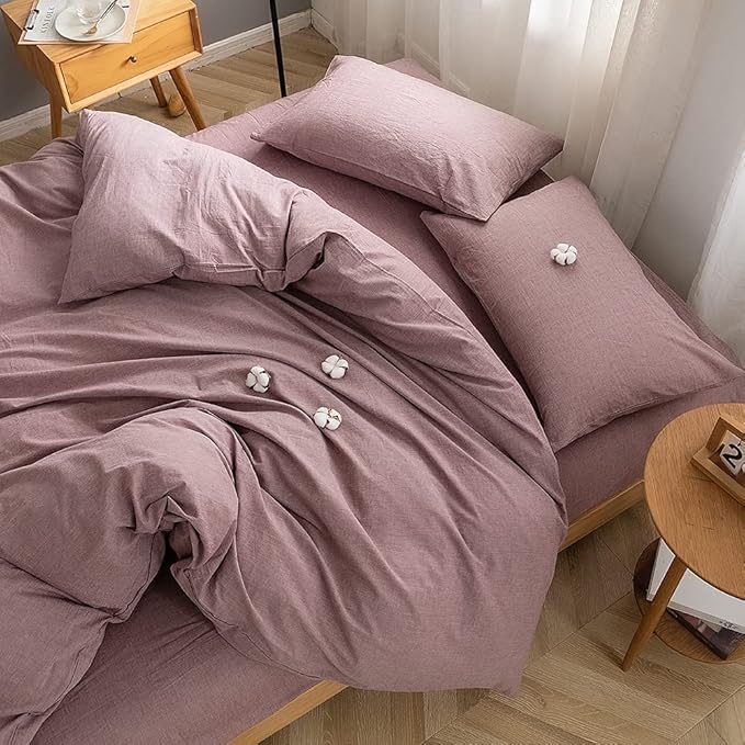 Linen Duvet Cover Set - King - 3 Piece