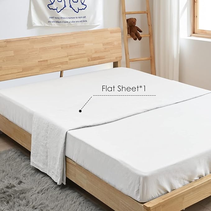 Linen Cooling Bed Sheet Set - Queen
