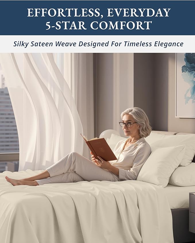 Linen Bed Sheet Set - Queen - 15 in Deep Pocket