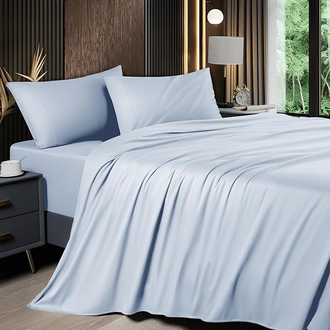 Bamboo Cooling Bed Sheet Set - Queen - 4 Piece