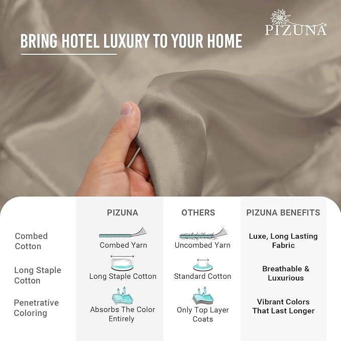 100% Cotton Pillowcase Set - King - 2 Piece