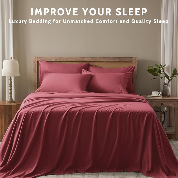Cooling Bed Sheet Set - King - 16 in Deep Pocket - 6 Piece