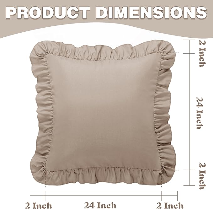 Microfiber Pillowcase Set - 24 x 24 in - 2 Piece