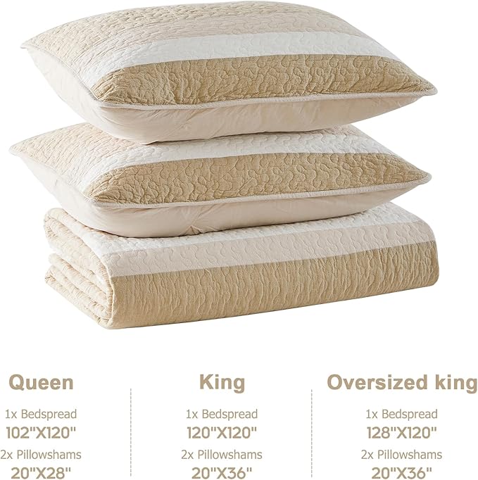100% Cotton Bedding Set - Queen - 3 Piece