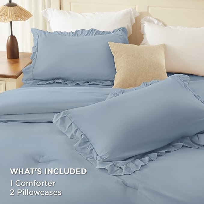 Microfiber Comforter Set - California King - 104 x 96 in - 3 Piece