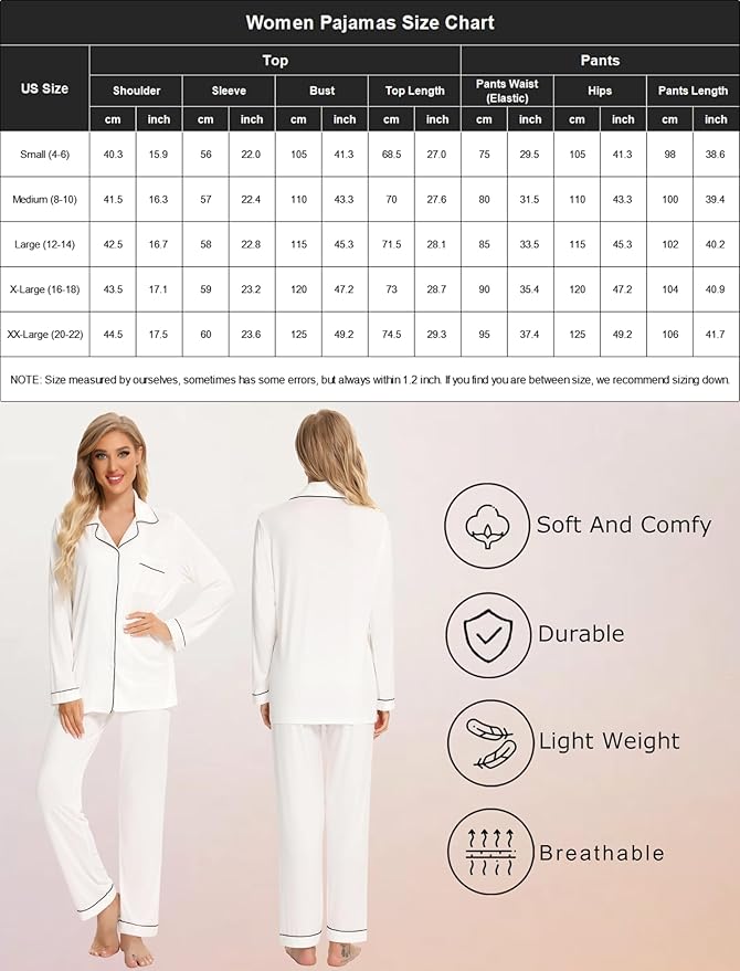 Women's Pajama Set - Long Sleeve - 2 Piece