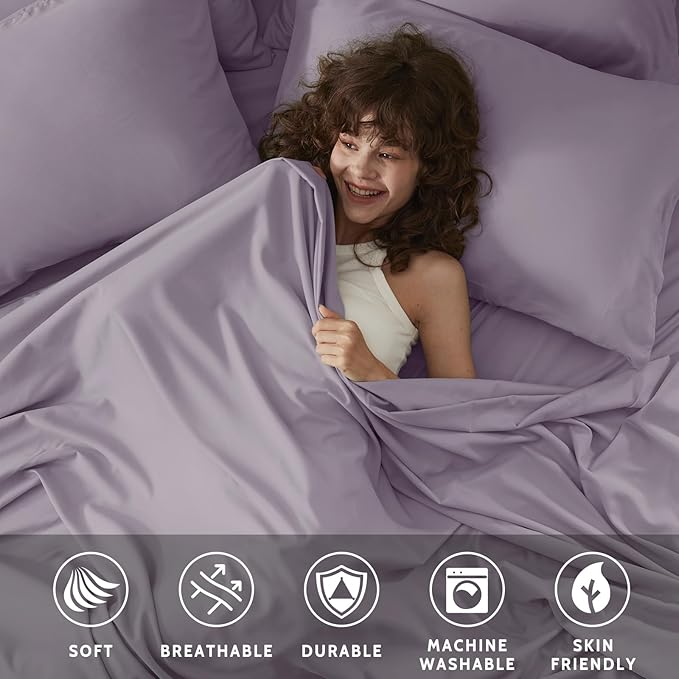 Microfiber Cooling Bed Sheet Set - Twin - 4 Piece