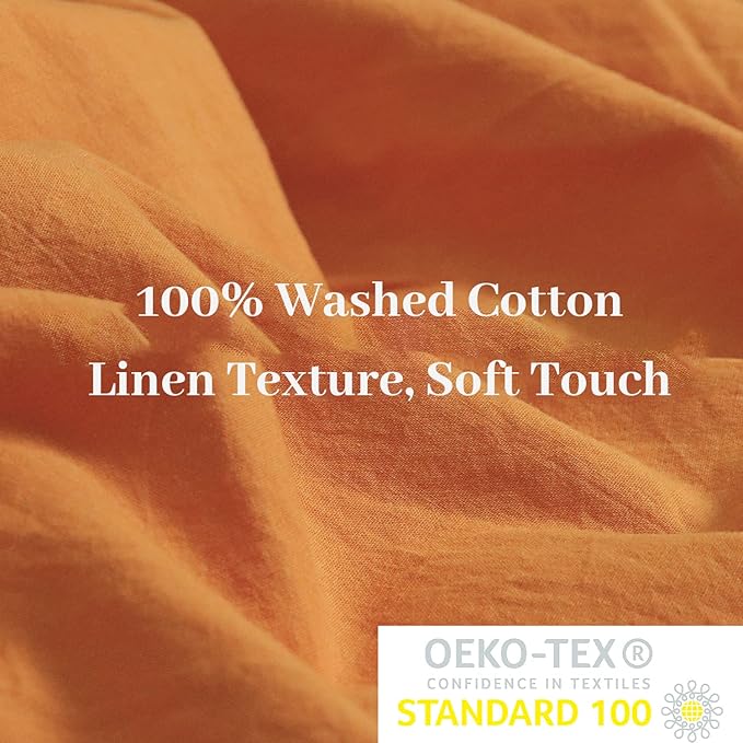 Linen Duvet Cover Set - Queen - 3 Piece