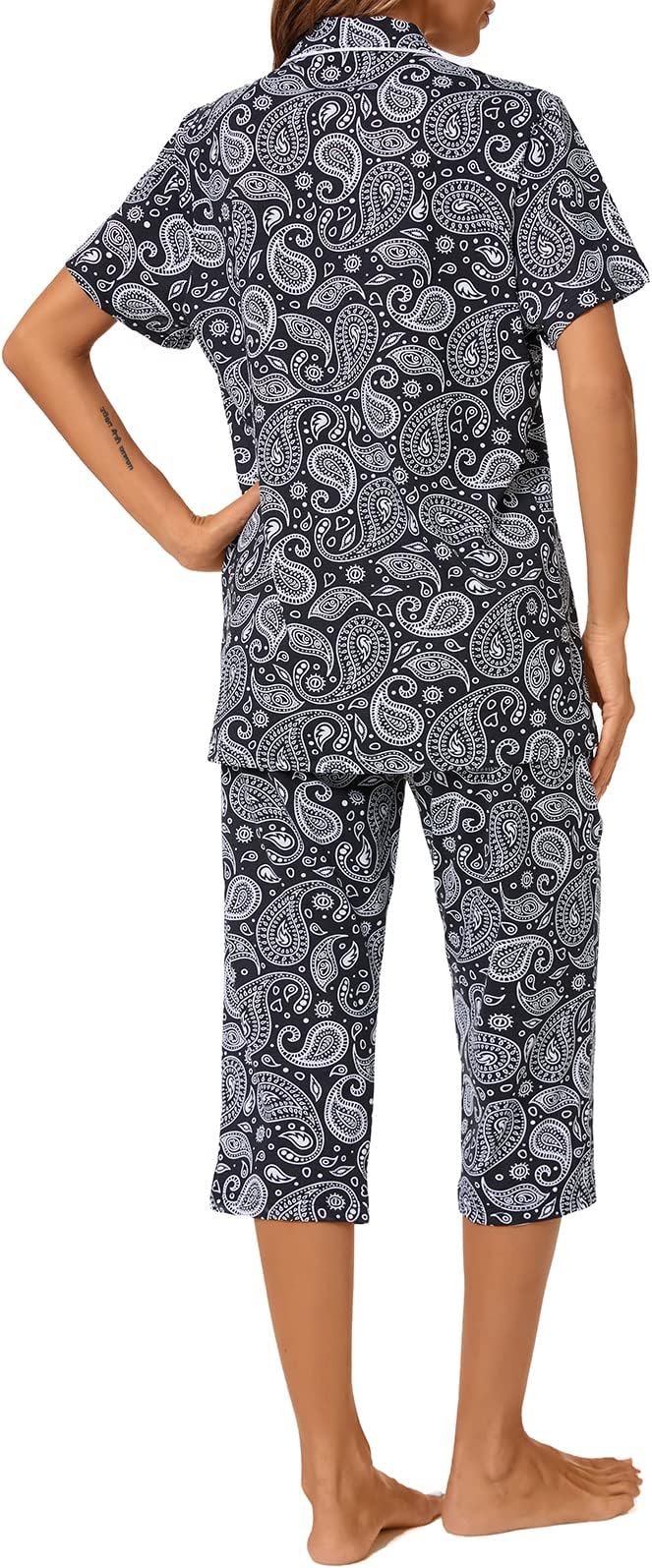Capri Pajama Set - Short Sleeve - 2 Piece