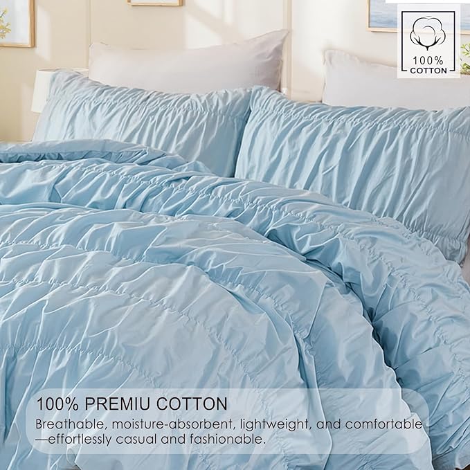 100% Cotton Comforter Set - Queen - 3 Piece