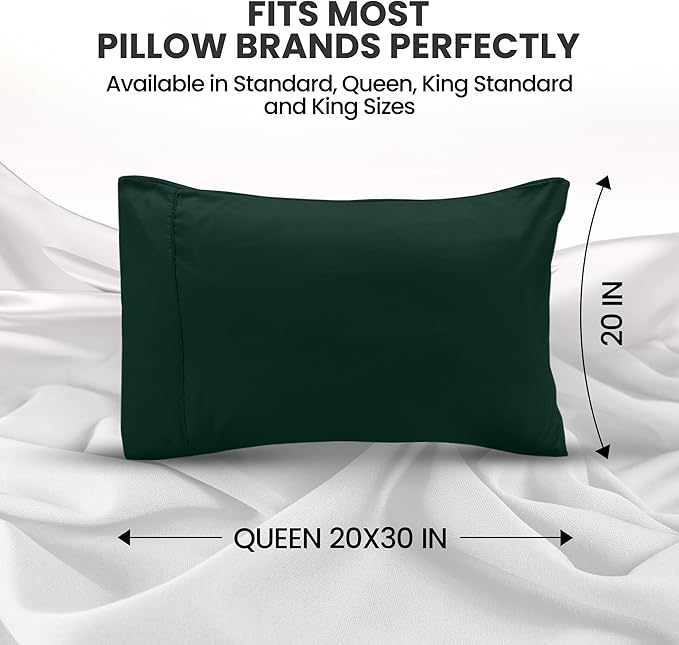Microfiber Pillowcase Set - Queen - 20 x 30 in - 2 Pack