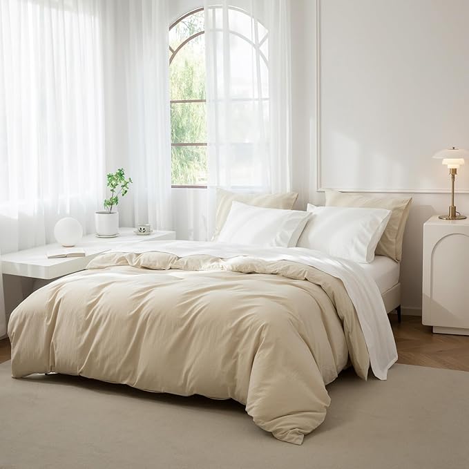 Linen Bed Sheet Set - Queen - 4 Piece