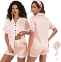 Satin Shorts Pajama Set - 3 Piece