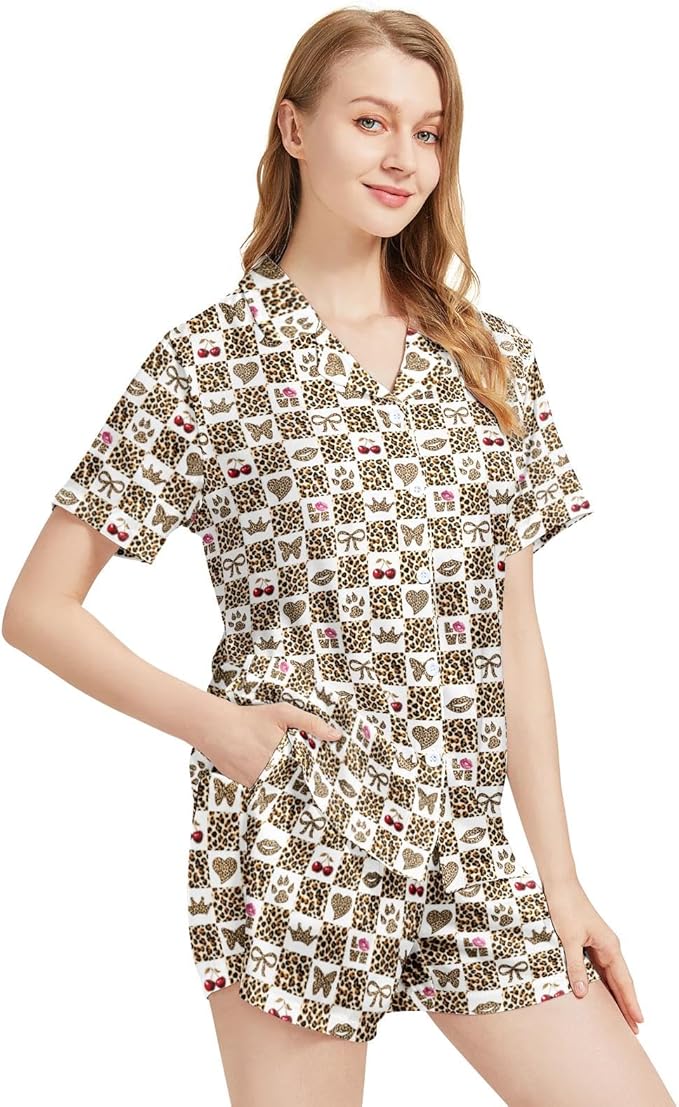Women's Pajama Set - Short Sleeve - 2 Piece