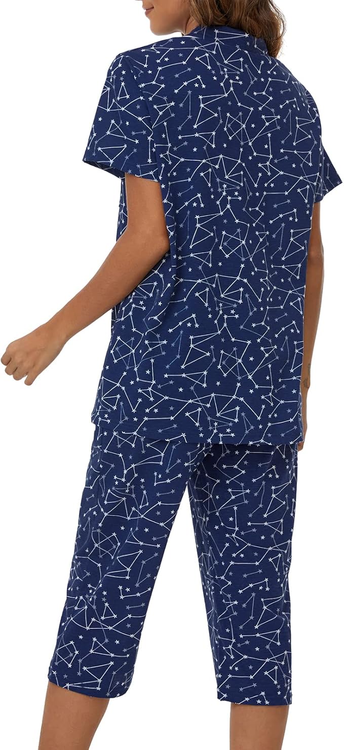 Capri Pajama Set - Short Sleeve - 2 Piece