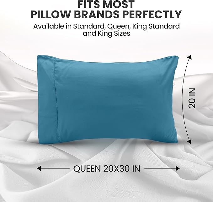 Microfiber Pillowcase Set - Queen - 20 x 30 in - 2 Pack
